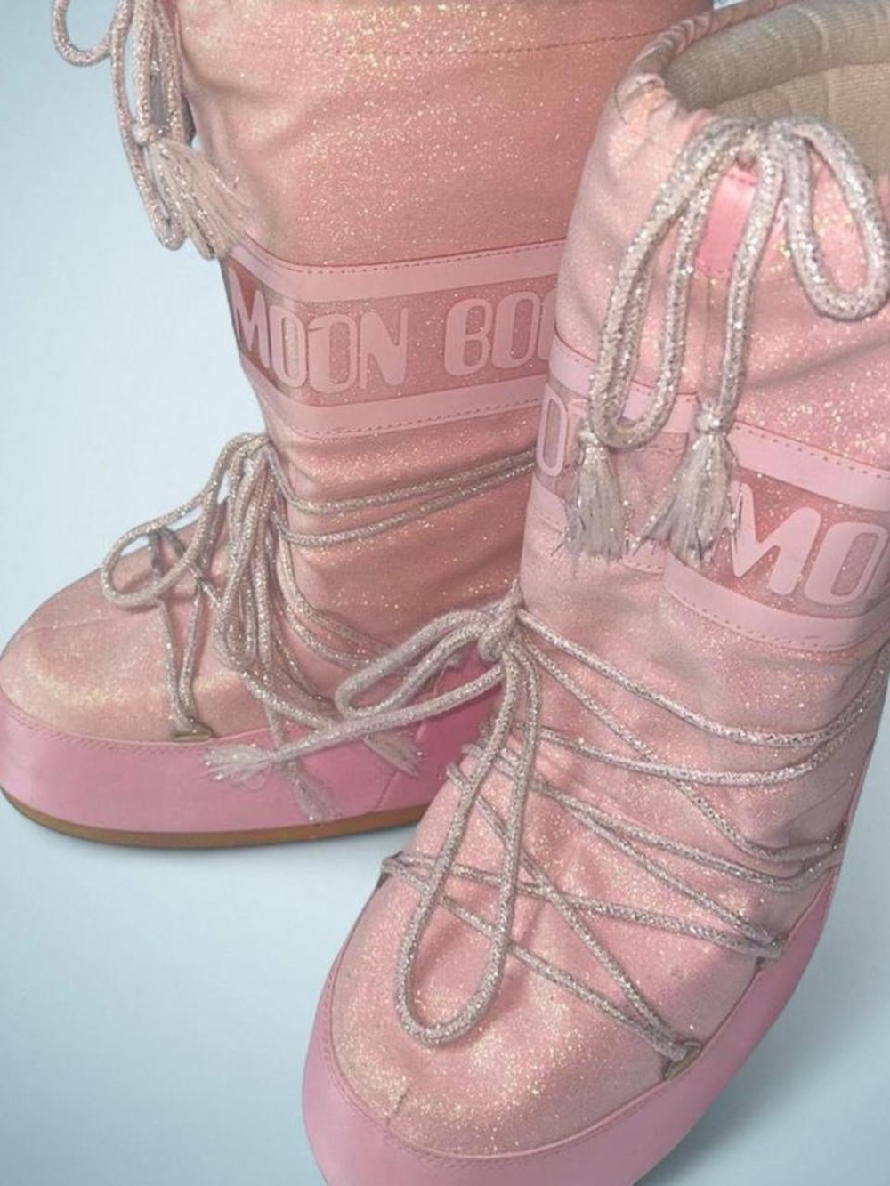INSANE Rare Pink Glitter Moon Boots